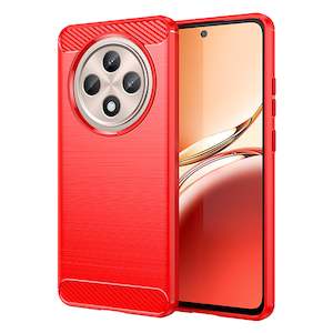 Internet only: OPPO Reno 12 F Carbon Fibre Brushed Case (Red)