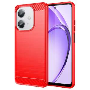 Internet only: OPPO A60 5G Carbon Fibre Brushed Case (Red)