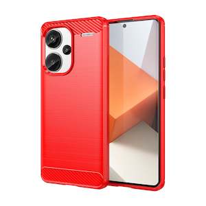 Xiaomi Redmi Note 13 Pro Plus 5G Carbon Fibre Brushed Case (Red)