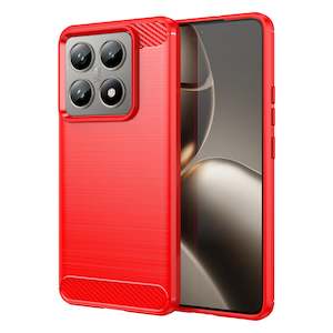 Xiaomi 14T Pro Carbon Fibre Brushed Case (Red)