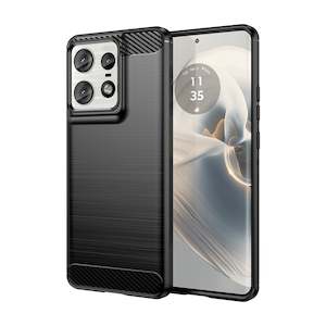 Motorola Moto Edge 50 Pro Carbon Fibre Brushed Case (Black)