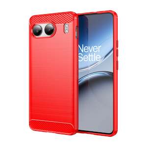 Internet only: OnePlus Nord 4 Carbon Fibre Brushed Case (Red)