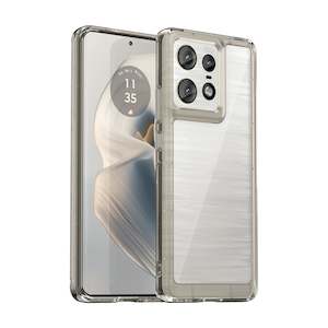 Internet only: Motorola Moto Edge 50 Pro Soft TPU Bumper Case (Clear Grey)