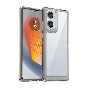 Internet only: Motorola Moto Edge 50 Fusion Soft TPU Bumper Case (Clear Grey)