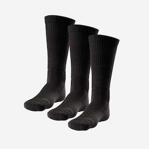 Sporting good wholesaling - except clothing or footwear: CLASSIC CREW SOCK: BLACK 3 PACK