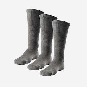 Classic Crew Sock: Heather Grey 3 Pack