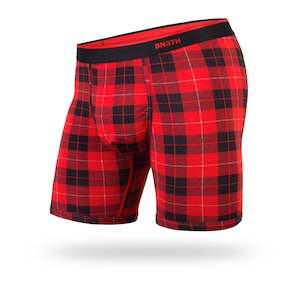 BN3TH MEN'S CLASSIC BOXER BRIEF: FIRESIDE PLAID RED