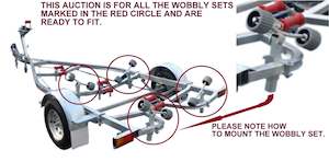 Wobbly Roller Assembly X 4 -pendulum Type With Arm For Boat Trailers