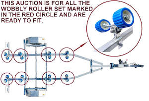 Wobble Sets -super Heavy Duty For Boat Trailer Framework X 8