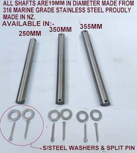 19mm 316 Marine Grade Stainless Pins/shaft For Boat Trailers Rollers