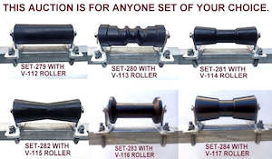 Trailer dealing - boat: 200MM POLYURETHANE ROLLER WITH 'T' BRACKET & 16MM SHAFT.