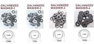 Trailer dealing - boat: GALVANISED WASHERS & M12 NYLOC NUTS.