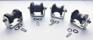 Trailer dealing - boat: KEEL POLYURETHANE ROLLERS FOR BOAT TRAILERS-WITH 'C' BRACKET