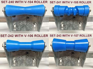 Polyethylene Keel Rollers 200mm Long For Boat Trailers With 20mm bore to suit 19mm shaft.