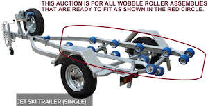 Trailer dealing - boat: JET SKI ROLLER ASSEMBLY-1820MM LONG WITH UPRIGHT MOUNTING BRACKETS & COVER