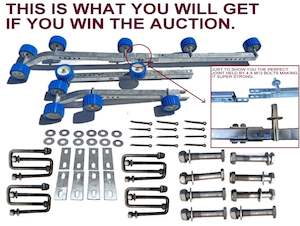 JET SKI ROLLER BANK ASSEMBLY-1820 METERS LONG WITH 2-HOLE PLATES AND ‘U’ BOLTS MOUNTING