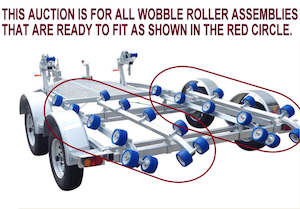 Trailer dealing - boat: DOUBLE JET SKI ROLLER ASSEMBLY-1820MM LONG WITH SPECIAL MOUNTING BRACKETS