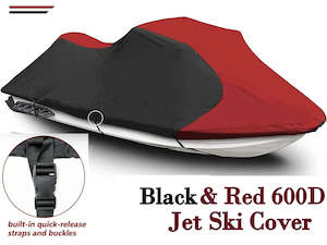 Trailer dealing - boat: Jet Ski Cover Waterproof Marine Grade 600D Heavy Duty Red/Black ( 3-seaters ) .