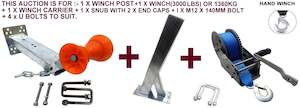 Trailer dealing - boat: WINCH POST (70MM X 70MM)& CARRIER + SNUB-11 + 3000LBS OR (1360KG) WINCH + FOR BOAT TRAILERS.