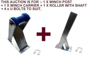 Trailer dealing - boat: WINCH POST(100MM X 100MM) + WINCH CARRIER + SNUB FOR BOAT TRAILERS FOR MEDIUM TO LARHE BOATS.