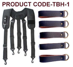 Trailer dealing - boat: TOOLS BELT- HEAVY DUTY SUSPENDER WITH 5 X HEAVY DUTY LEATHER LOOP.