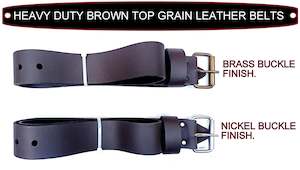 HEAVY DUTY OILED TOP GRAIN LEATHER, 32-INCH - 46-INCH WAIST SIZE BELT.