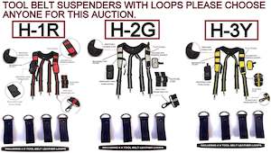 Trailer dealing - boat: TOOL BELT PADDED SUSPENDERS/HARNESS WITH 4 X LOOPS, MAGNETIC PAD & DETACHABLE MOBILE PHONE BAG.