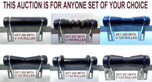 Trailer dealing - boat: KEEL ROLLER POLYURATHANE + 3 HOLE BRACKET+ END CAPS +19MM SHAFT FOR BOAT TRAILER