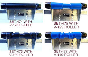 KEEL ROLLER WITH POLYURETHANE ROLLER + BRACKET + 2 X END CAP +19MM BOLT