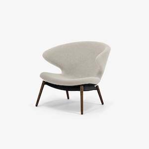 Ella Composite Lounge Chair-Chalk-Walnut