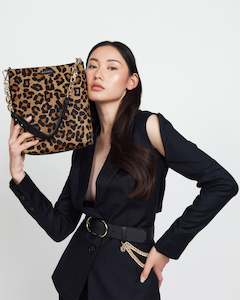 Clothing: Saben - Claudette Crossbody // Leopard Haircalf