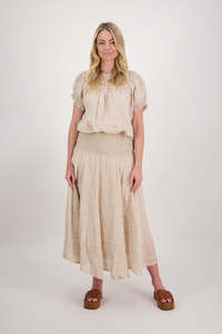 Clothing: Briarwood - Parson Skirt // White // Natural