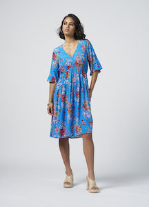 Madly Sweetly - Garden Party Dress // Blue Multi