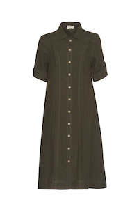 Madly Sweetly - Echo Shirt Dress // Khaki