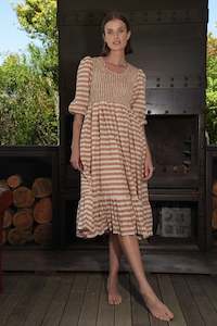 Curate - Walk In The Park Dress // Coffee Stripe