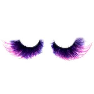 Purple & Pink Feather Lashes