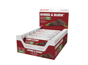 MUSASHI Shred & Burn Protein Bar 60g - Box of 12