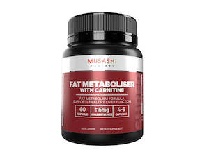 Internet only: MUSASHI Fat Metaboliser with Carnitine - 60 Capsules