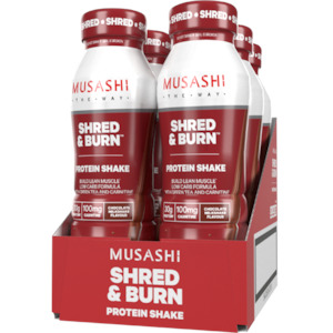 MUSASHI Shred & Burn Shake 375ml - Box of 6