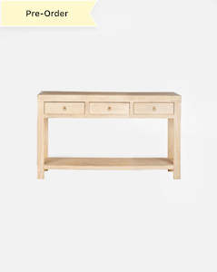 Elm Three Drawer Console