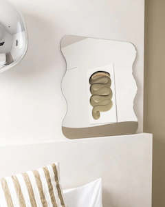 Furniture wholesaling: WAVY HALF MIRROR OLIVE