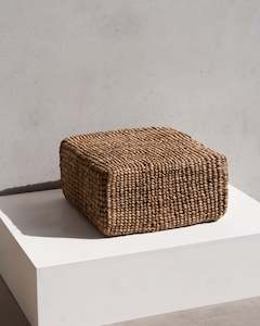 Natural Woven Ottoman