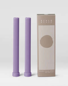 Furniture wholesaling: PILLAR CANDLE SET OF 2 - LILAC