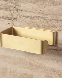 FOLD TOILET ROLL HOLDER BRASS