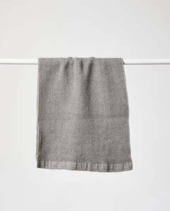 Vintage Waffle Hand Towel - Washed Grey