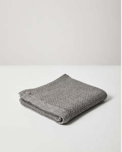 Vintage Waffle Face Cloth - Washed Grey