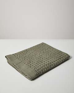 WAFFLE FACE CLOTH KHAKI