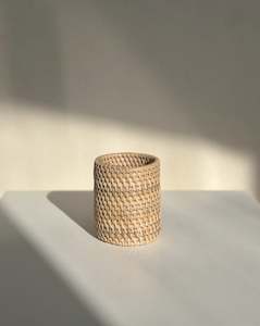 Rattan Toothbrush Holder