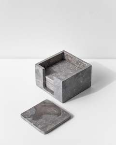 Square Marble Coasters - Stone