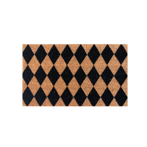 DOORMAT HARLEQUIN BLACK